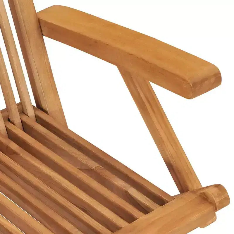 vidaXL Ensemble de 4 chaises de jardin en teck massif Pliable Standard