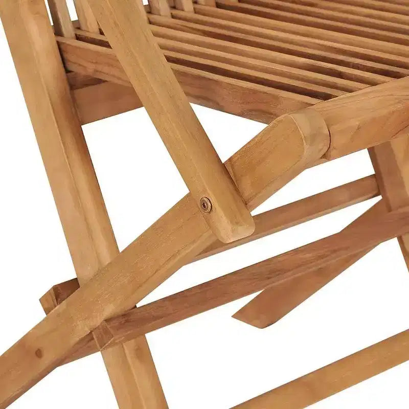 vidaXL Ensemble de 4 chaises de jardin en teck massif Pliable Standard