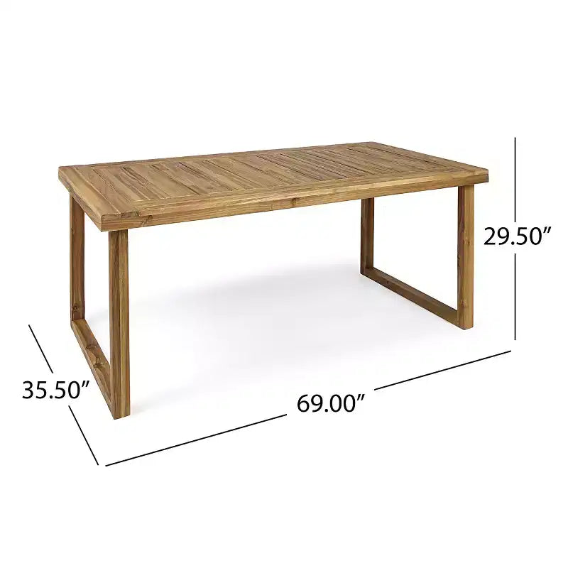 Ensemble de salle à manger d'extérieur 7 pièces Beryle en bois d'acacia et corde avec coussins par Christopher Knight Home
