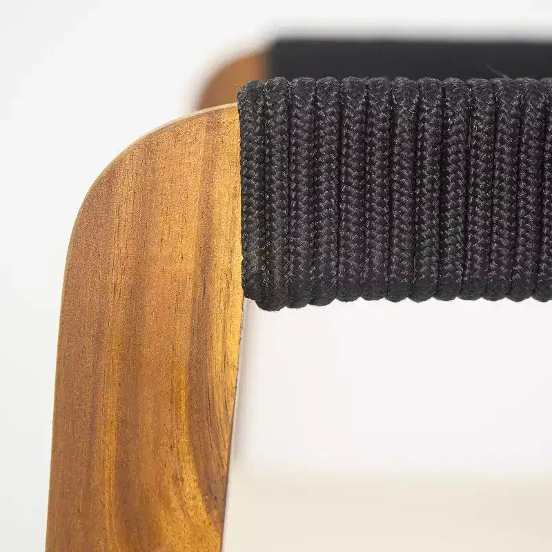 Ensemble de salle à manger d'extérieur 7 pièces Beryle en bois d'acacia et corde avec coussins par Christopher Knight Home