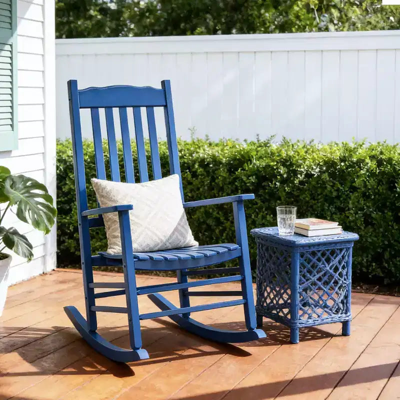 Karl Home | Fauteuil à bascule de patio en bois massif de 24 pouces