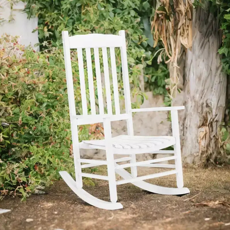 Karl Home | Fauteuil à bascule de patio en bois massif de 24 pouces