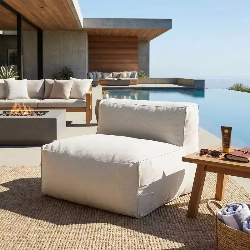 Christopher Knight Home Mireya Modern Patio Olefin Bean Bag Sofa