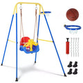 Gear Toddler Swing, 3-in-1 Swing Sets for Backyard, Baby Swing Outdoor/Indoor, Toddler Swing Set Suitable for Children 6 Months and Older