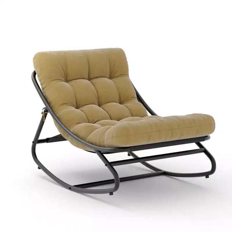 Fauteuil à bascule Papasan d'intérieur et d'extérieur GustoWave, fauteuil œuf surdimensionné avec coussin épais, supporte 204 kg, pour patio, salon