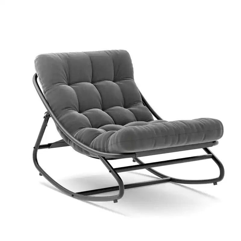 Fauteuil à bascule Papasan d'intérieur et d'extérieur GustoWave, fauteuil œuf surdimensionné avec coussin épais, supporte 204 kg, pour patio, salon