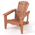 Costway Solid Wood Garden Chair w/ High Backrest Wide Armrests & Contoured Seat