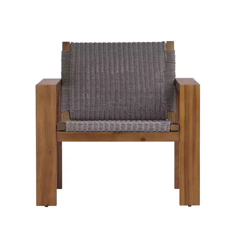 Christopher Knight Home Briar Chaise de club en bois d'acacia et osier bohème pour l'extérieur (Lot de 2)