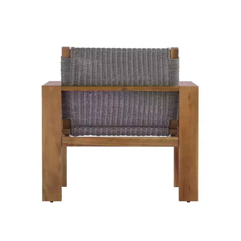 Christopher Knight Home Briar Chaise de club en bois d'acacia et osier bohème pour l'extérieur (Lot de 2)