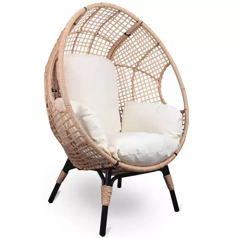 Chaise Œuf Moderne Larkin GDFStudio en Acier Galvanisé et Polyester