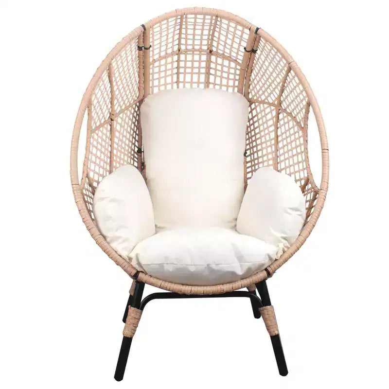 Chaise Œuf Moderne Larkin GDFStudio en Acier Galvanisé et Polyester