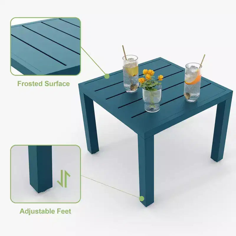 Ensemble 3 pièces de dossier élégant en fer forgé avec motifs floraux sculptés à la main, mobilier d'extérieur universel pour patio et jardin