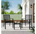 3-Piece Elegant Wrought Iron Backrest Set with Hand-Carved Floral Patterns, Universal Fit Patio, Garden & Outdoor Furniture