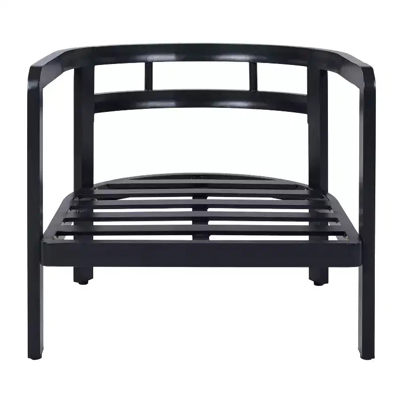Christopher Knight Home Miguel Chaise d'appoint moderne en aluminium pour patio avec dossier incurvé et coussin