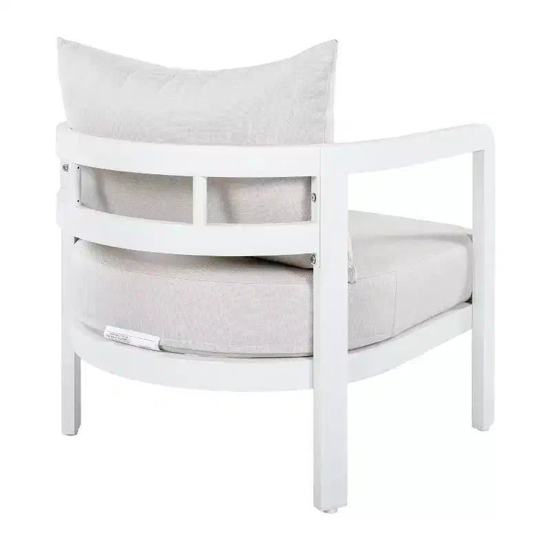 Christopher Knight Home Rosa Chaises d'appoint de patio modernes en aluminium avec dossier incurvé et coussin (ensemble de 2)