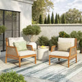 Christopher Knight Home Yaa Farmhouse Acacia Wood Patio Club Chair with Cushion and Wicker Design