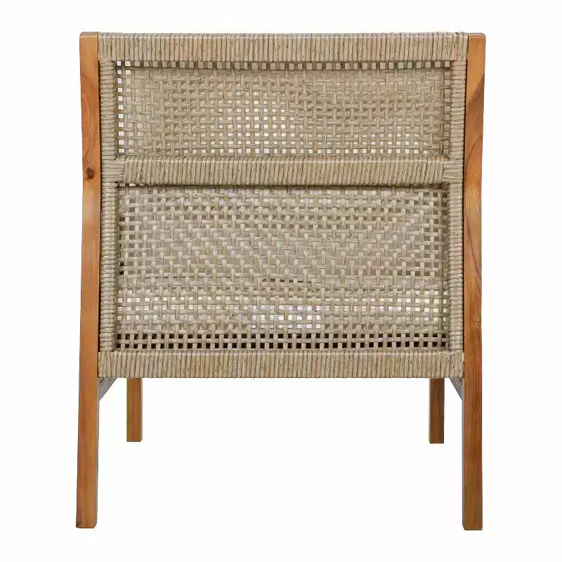 Christopher Knight Home Yaa Fauteuil de jardin en bois d'acacia avec coussin et osier