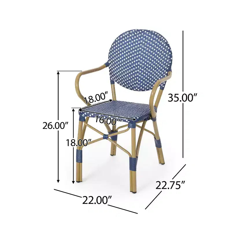 Christopher Knight Home Paul Chaises de bistro en rotin de style français (Lot de 2)