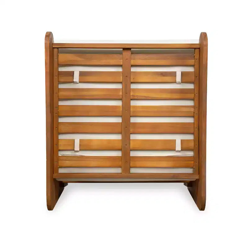ModernLuxe Chaise longue d'extérieur, fauteuil de club en bois d'acacia avec coussins résistants à l'eau