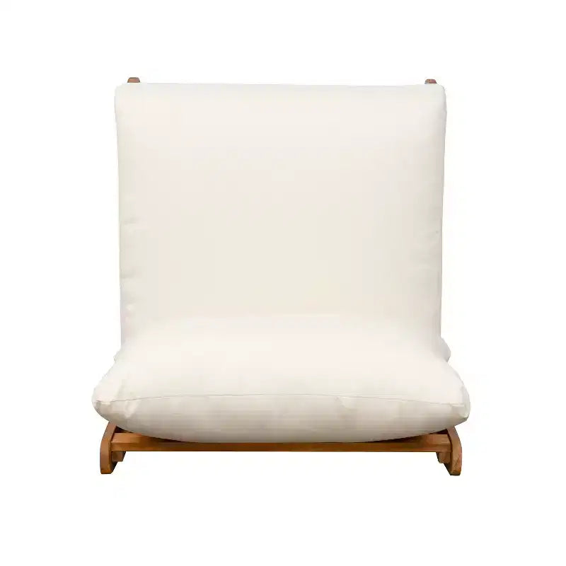 ModernLuxe Chaise longue d'extérieur, fauteuil de club en bois d'acacia avec coussins résistants à l'eau