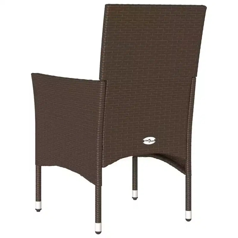 vidaXL Chaises de jardin avec coussins 2 pcs Résine tressée