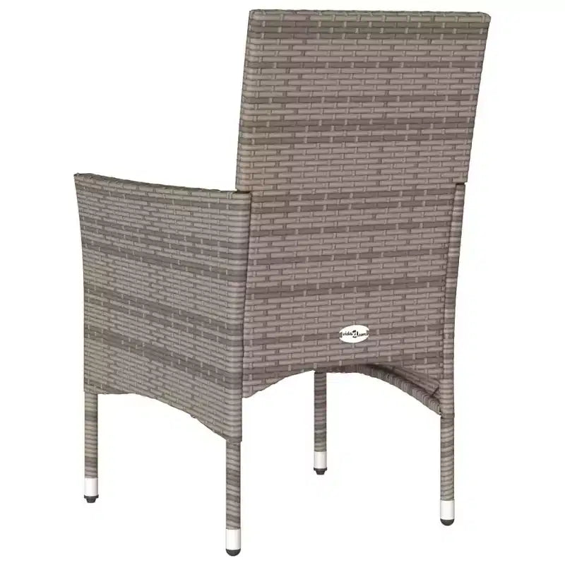 vidaXL Chaises de jardin avec coussins 2 pcs Résine tressée