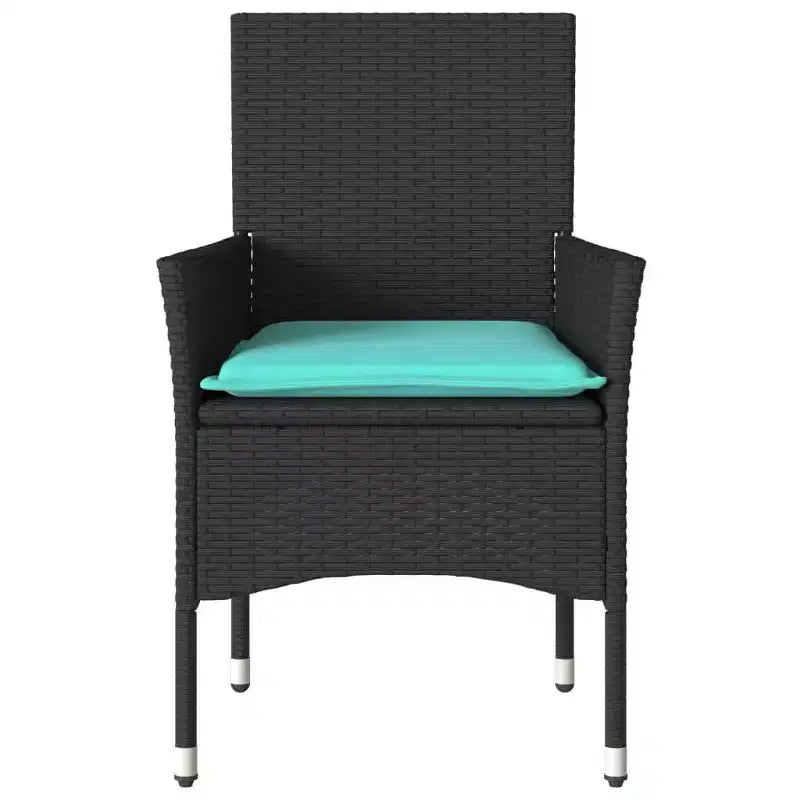 vidaXL Chaises de jardin avec coussins 2 pcs Résine tressée