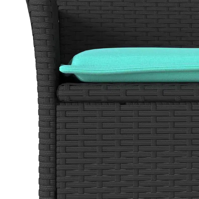 vidaXL Chaises de jardin avec coussins 2 pcs Résine tressée