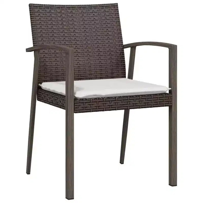 vidaXL Chaises de jardin lot de 6 en résine tressée et acier robustes