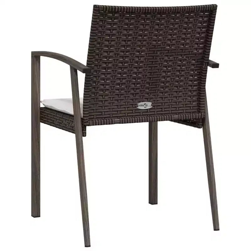 vidaXL Chaises de jardin lot de 6 en résine tressée et acier robustes