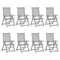 vidaXL Garden Chair Set of 6 Solid Acacia Wood Standard Foldable