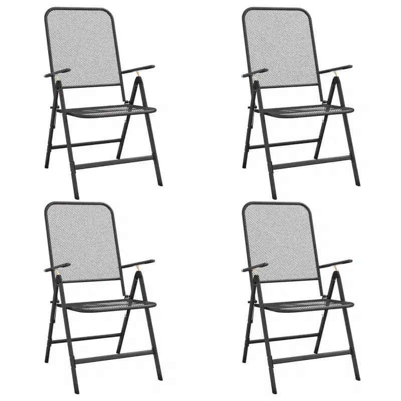 vidaXL Folding Garden Chair Set of 2