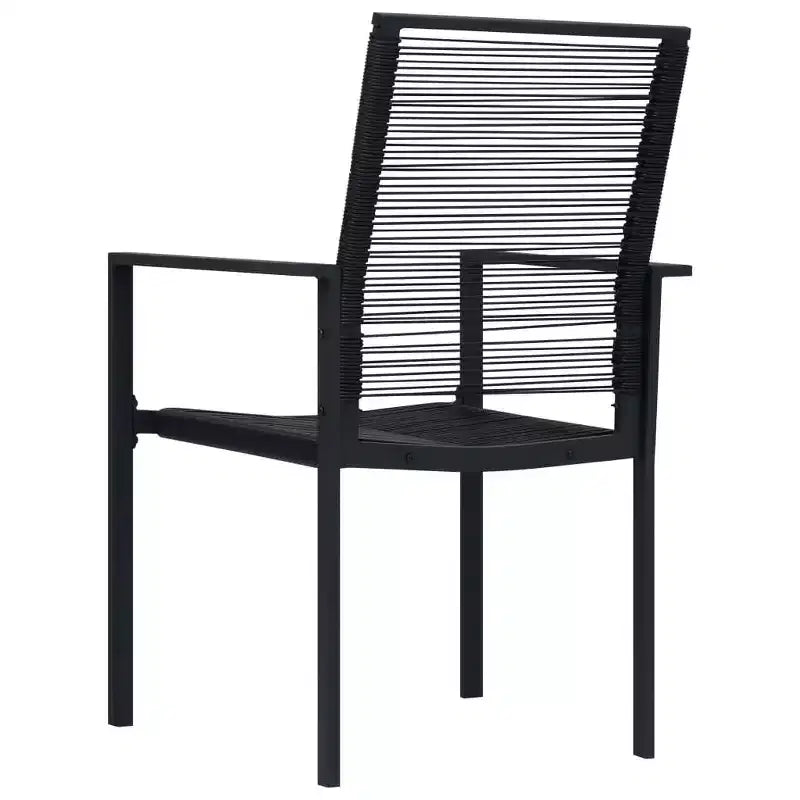 vidaXL Lot de 2 chaises de jardin en rotin creux PVC, acier thermolaqué
