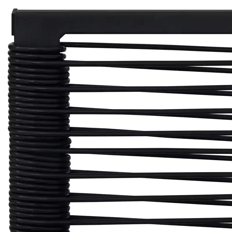 vidaXL Lot de 2 chaises de jardin en rotin creux PVC, acier thermolaqué
