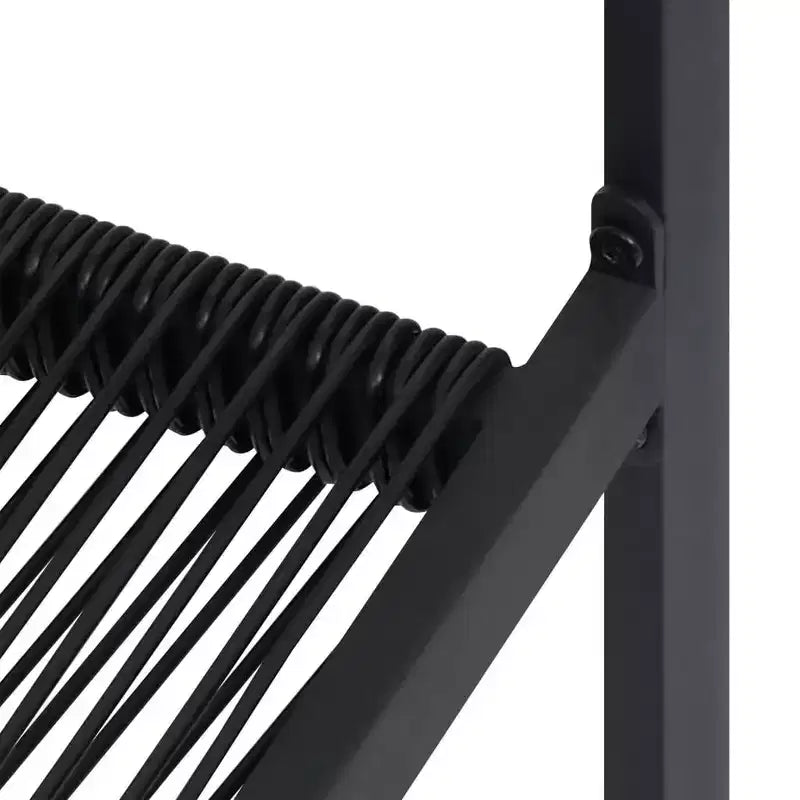 vidaXL Lot de 2 chaises de jardin en rotin creux PVC, acier thermolaqué