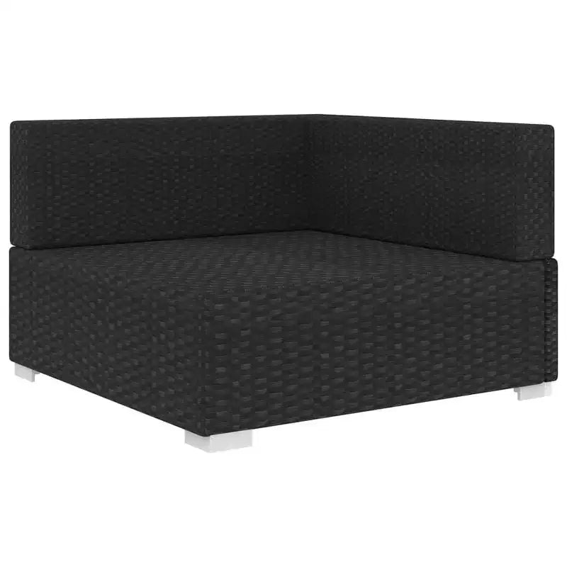 vidaXL Fauteuil d'angle avec coussins en résine tressée