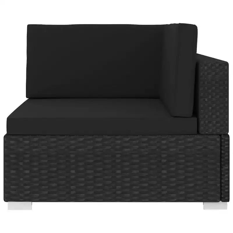 vidaXL Fauteuil d'angle avec coussins en résine tressée