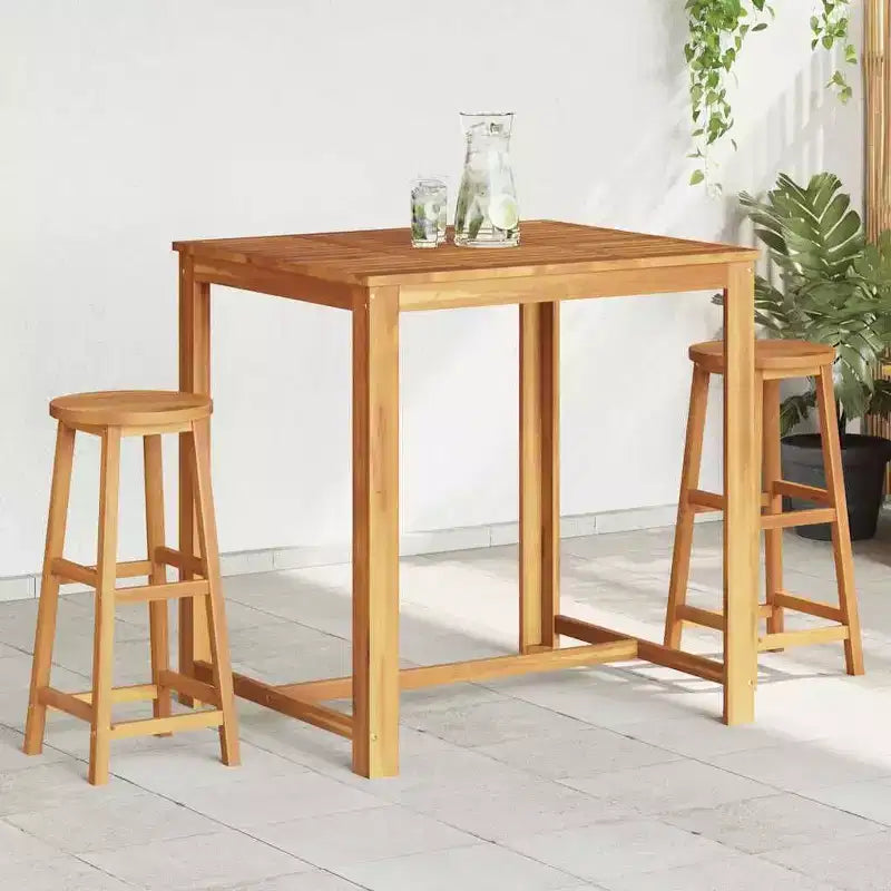 vidaXL Tabourets de bar 8 pcs Bois d'acacia massif Standard