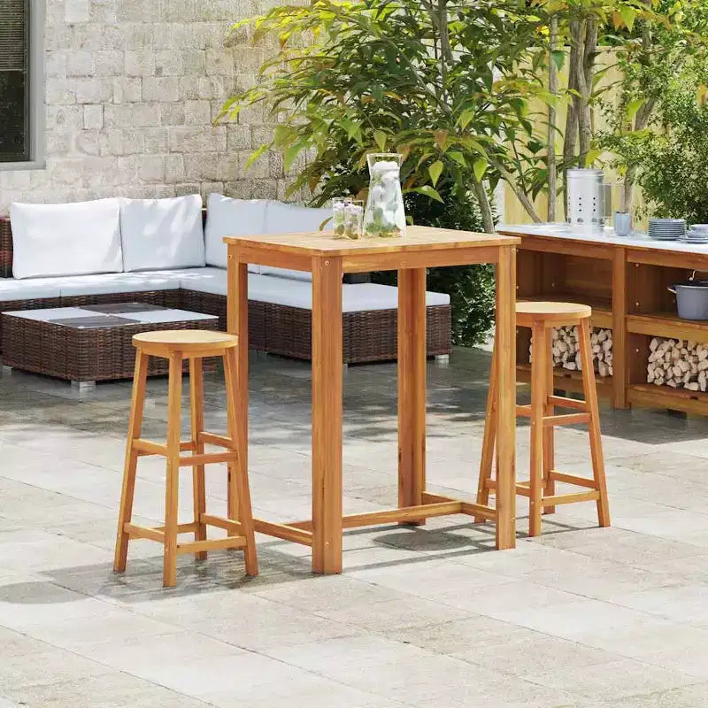vidaXL Tabourets de bar 8 pcs Bois d'acacia massif Standard