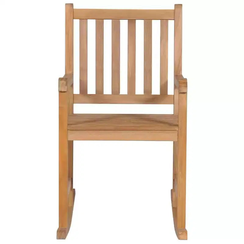 vidaXL Chaise à bascule marron en bois de teck massif moyenne durable