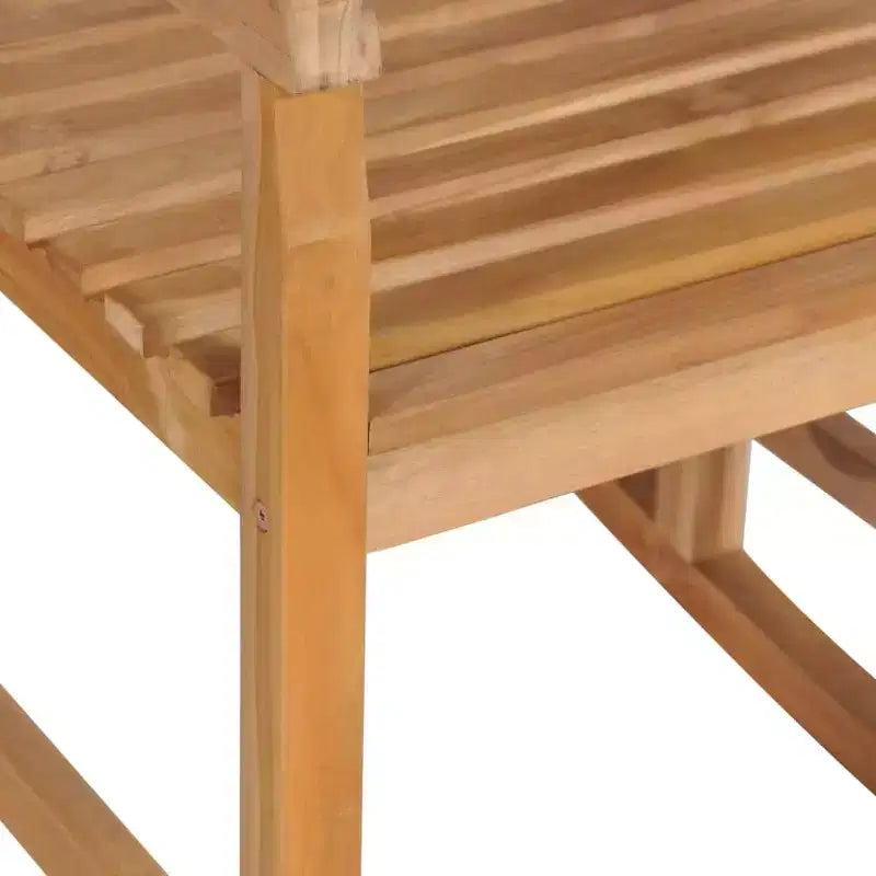 vidaXL Chaise à bascule marron en bois de teck massif moyenne durable