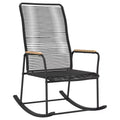 vidaXL Patio Rocking Chair Black 23.2x31.3x40.9 PVC Rattan