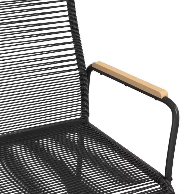 vidaXL Fauteuil à bascule de jardin Noir 23,2x31,3x40,9 Rotin PVC