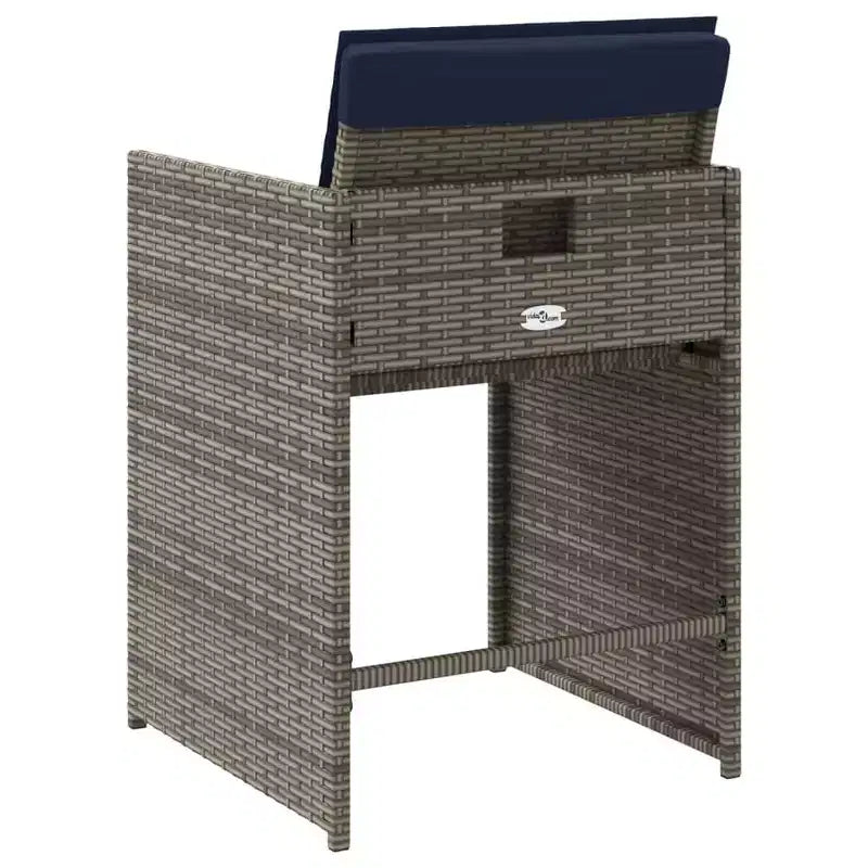 vidaXL Chaise de jardin gris rotin PE Chaise de jardin pliable standard