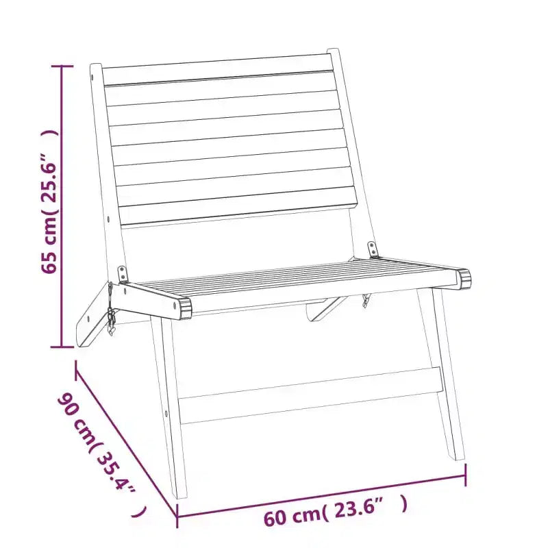 vidaXL Chaise de jardin en teck Bois de teck massif Standard Pliable