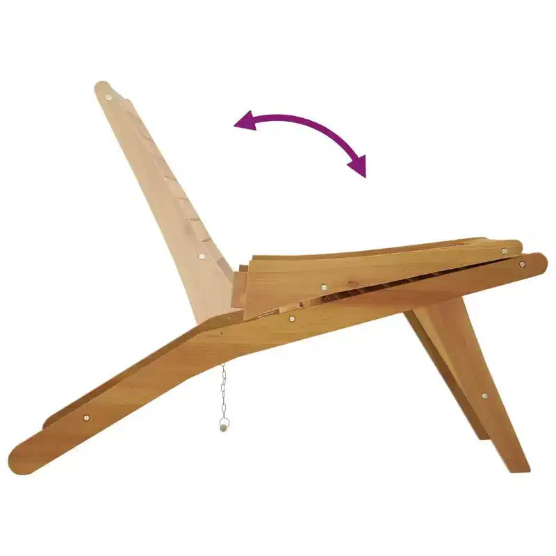 vidaXL Chaise de jardin en teck Bois de teck massif Standard Pliable