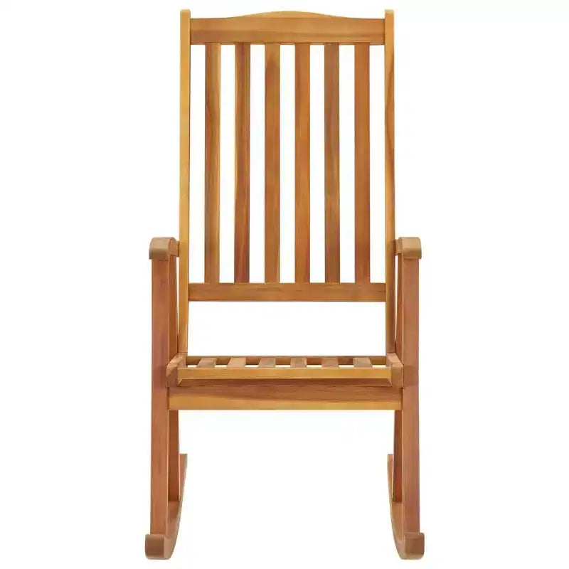 vidaXL Fauteuil à bascule marron en bois d'acacia massif Grand Durable