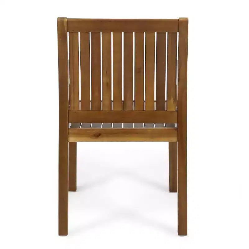 Christopher Knight Home Mikkel Ensemble de salle à manger d'extérieur moderne 7 pièces en acacia avec table à lattes et pieds en épingle à cheveux en fer