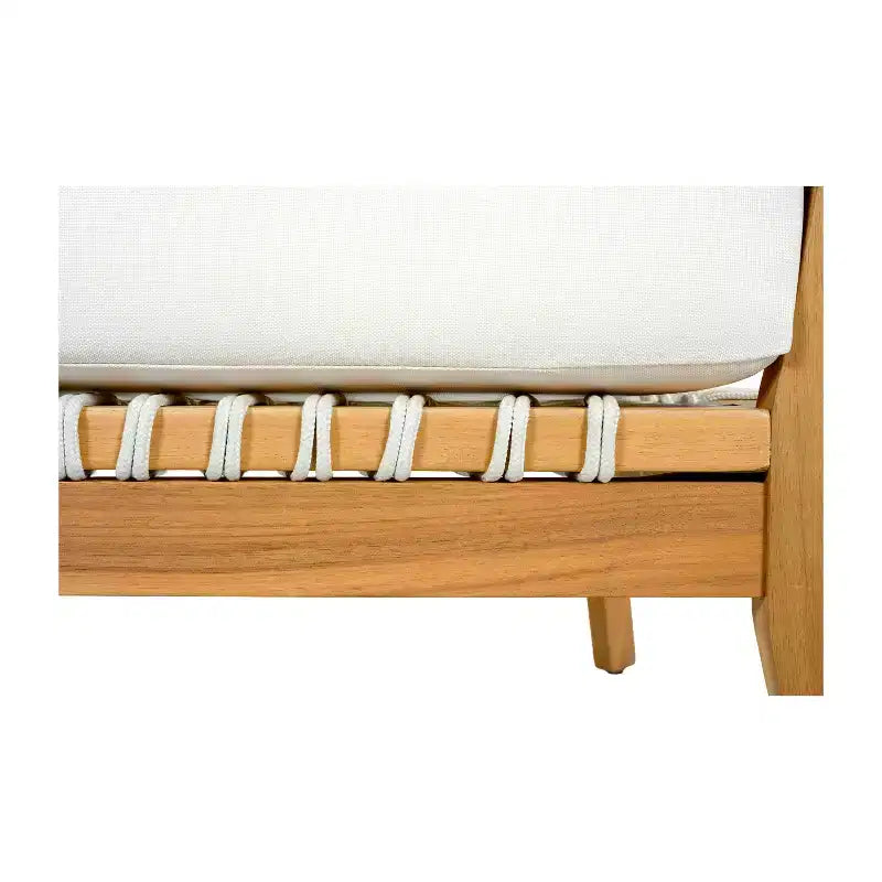Christopher Knight Home Linh Fauteuil de jardin moderne en acacia avec corde tressée et coussin