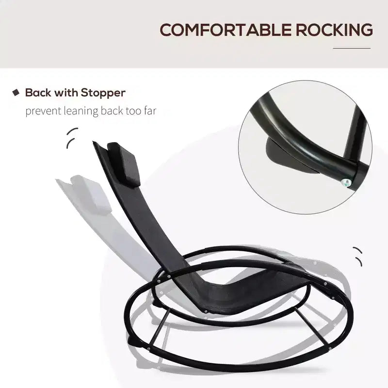 Chaise longue transat zéro gravité pour piscine et terrasse avec oreiller amovible
